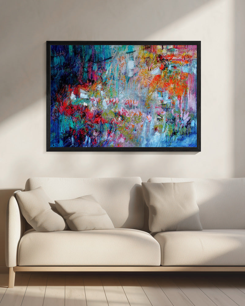 Chaotische Blütenlandschaft | Leinwand