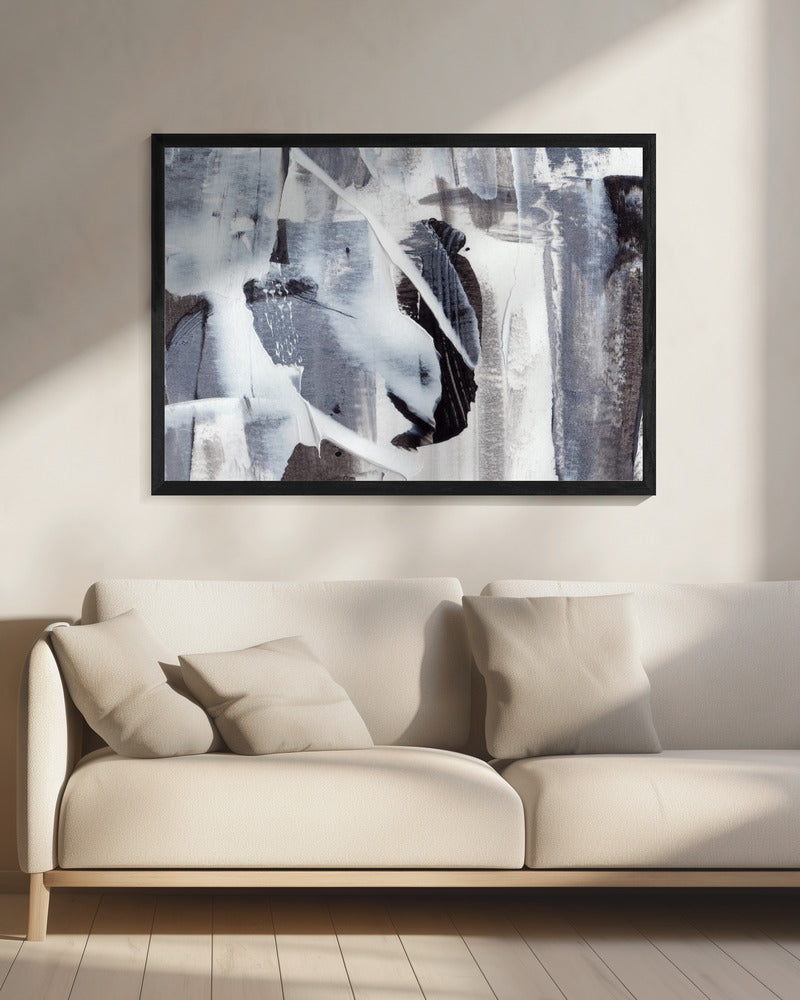Monochrome Pinselstriche | Leinwand
