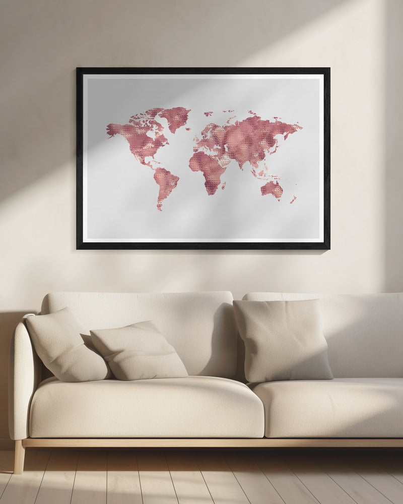 Roségoldene Welt | Leinwand