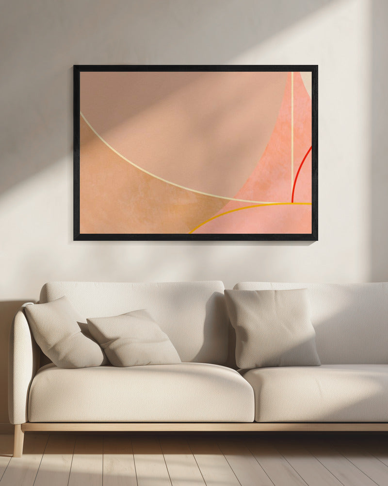 Mid Century Currygelb Blush Frühling | Leinwand