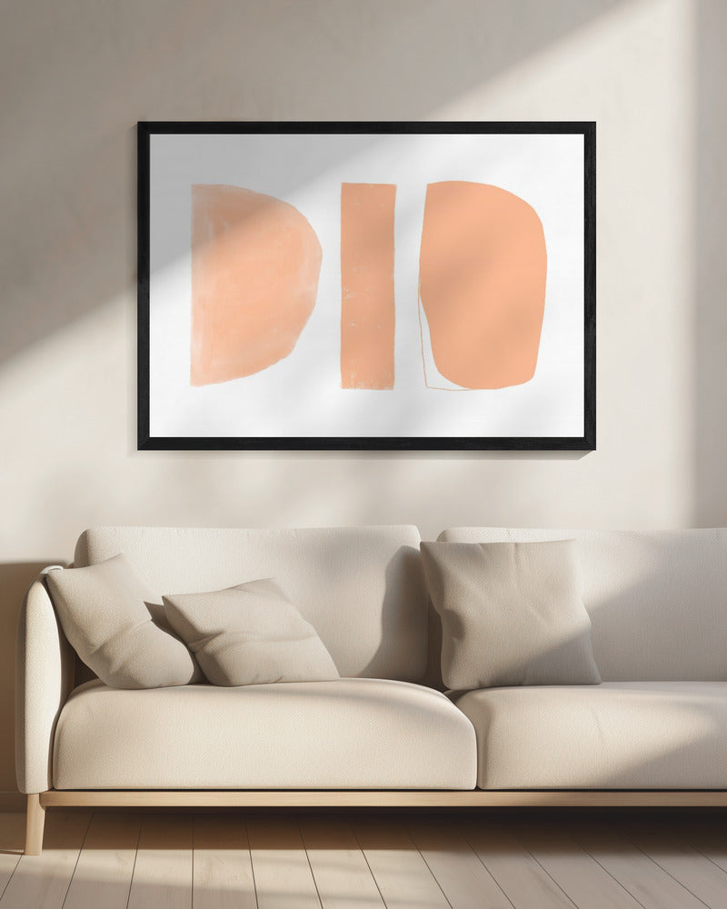 Abstrakte Formen Pfirsich | Leinwand