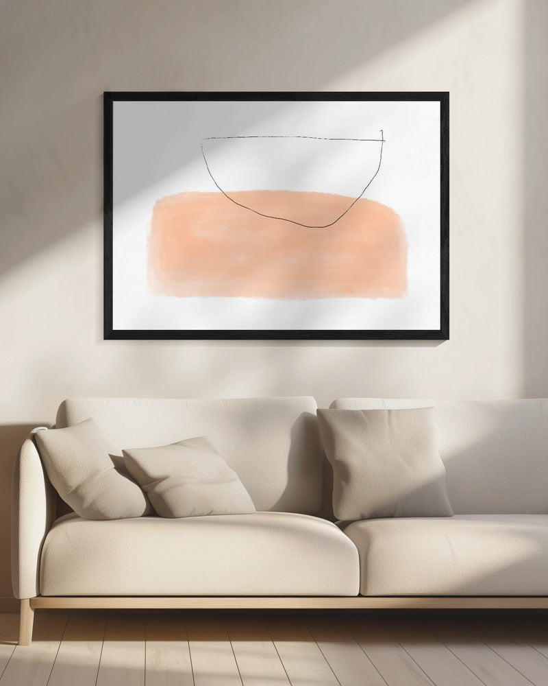 Schale auf Pfirsich-Leinwand | Leinwand