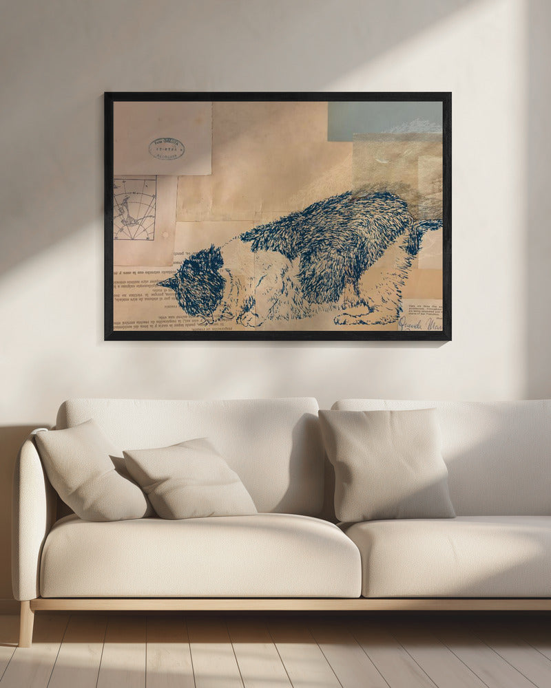 Neugierige Katzencollage | Leinwand