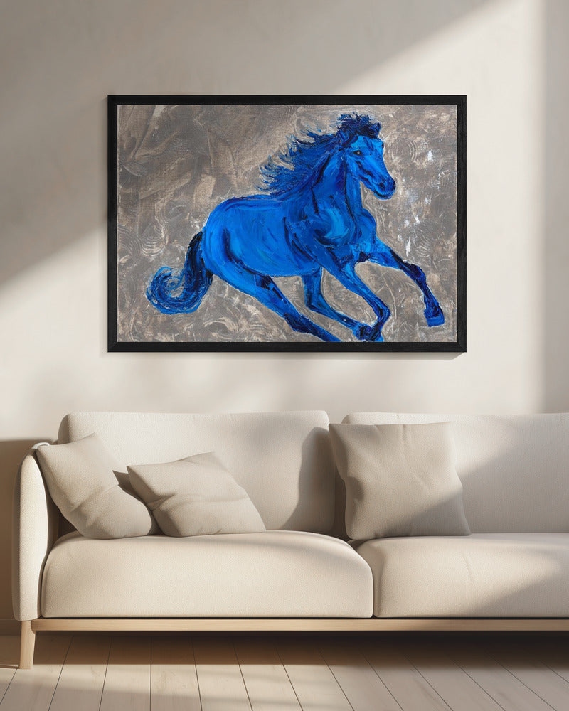 Blaues Pferd | Leinwand