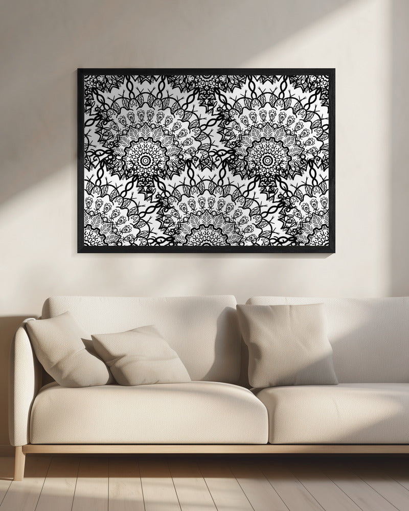 Abstrakte Mandala-Linienkunst | Leinwand