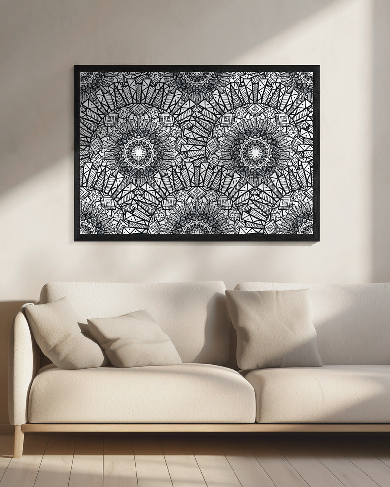 Abstrakte Mandala-Linienkunst | Leinwand