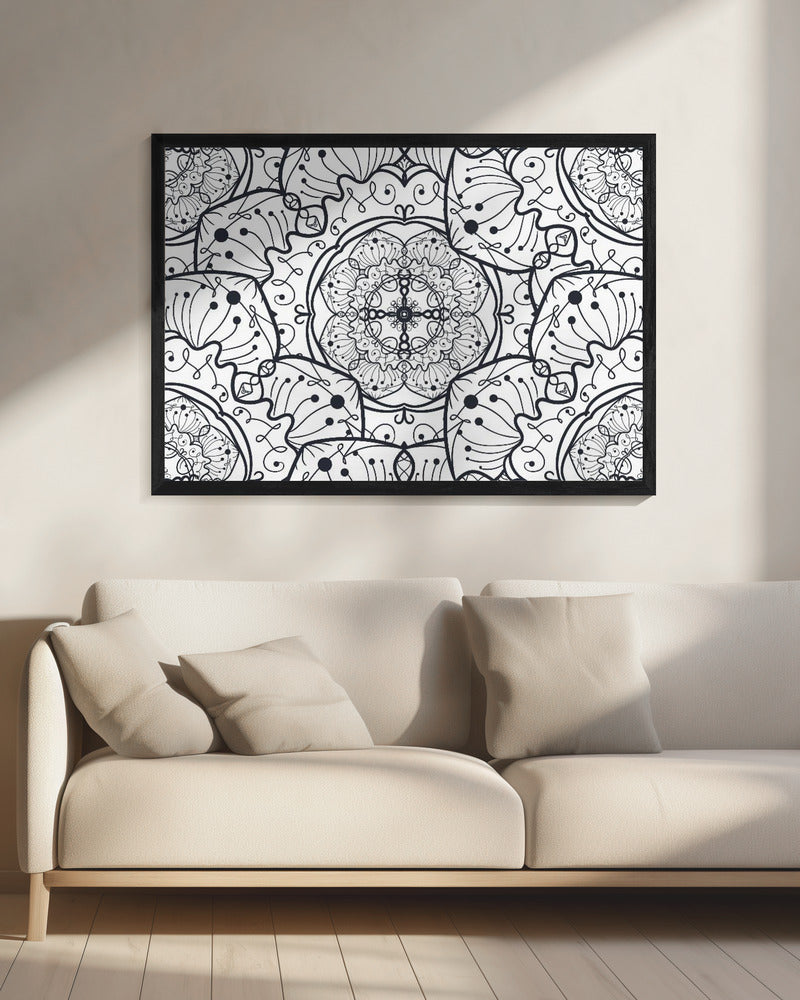 Abstrakte Mandala-Linienkunst | Leinwand