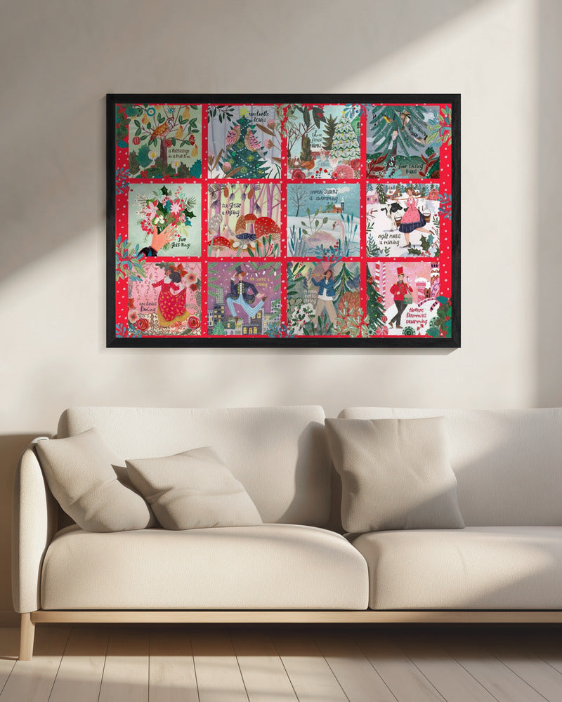 12 Tage Weihnachtslied | Leinwand