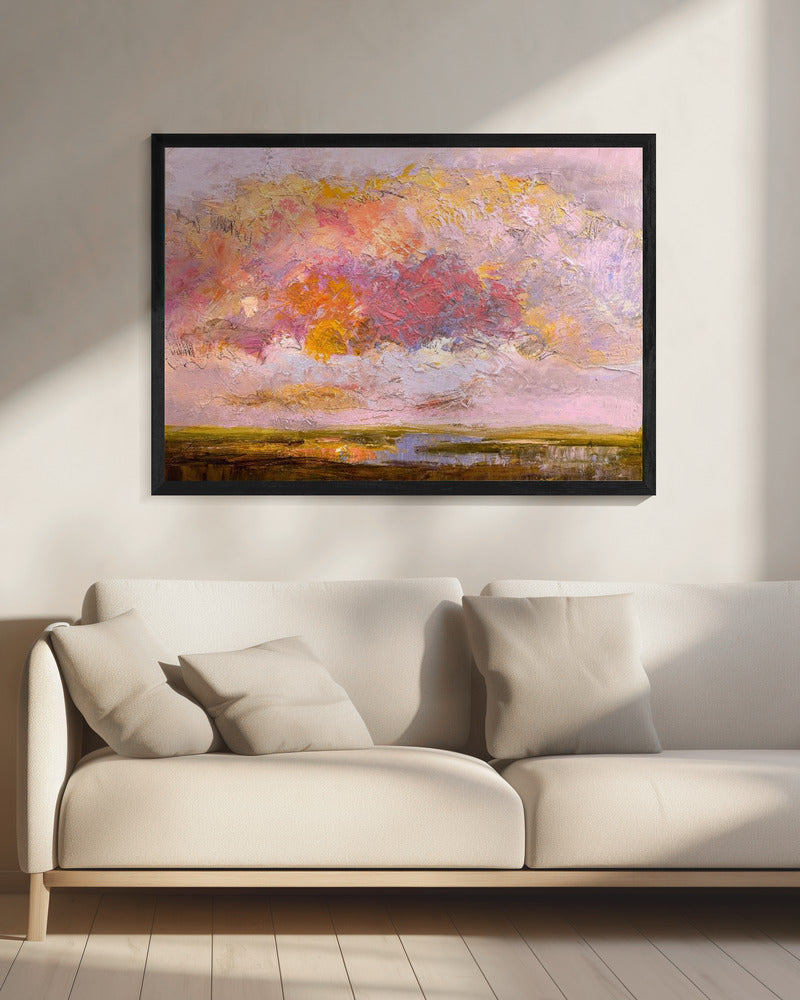 Leuchtend rosa Horizont | Leinwand