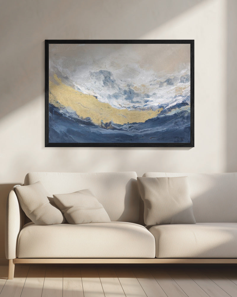 Goldene Horizontwelle | Leinwand