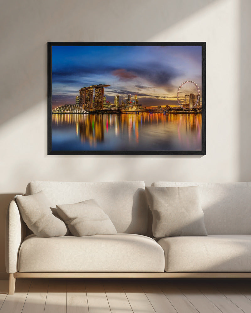 Sonnenuntergang an der Bucht | Leinwand