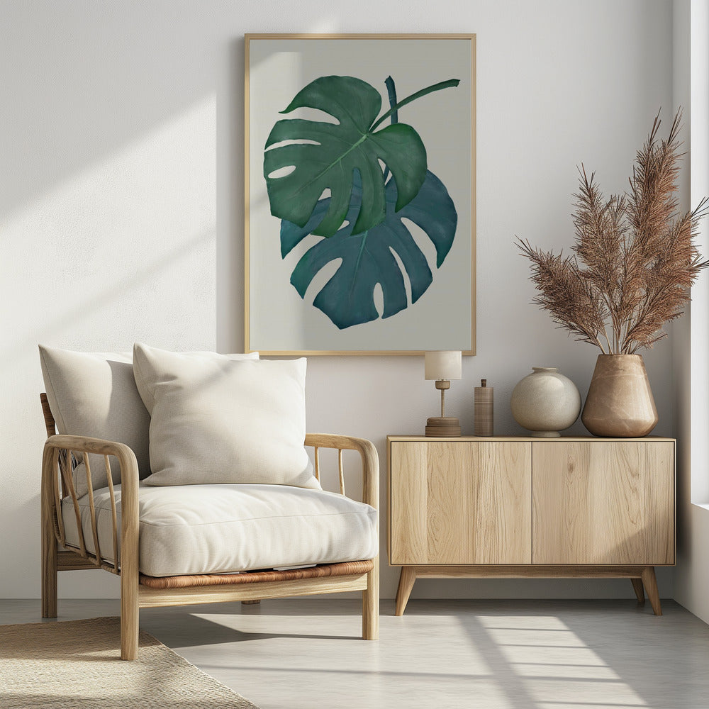 Monstera Aqua 06 | Poster