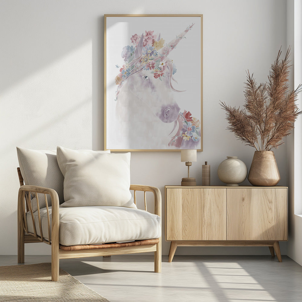 Einhorn Blumen | Poster