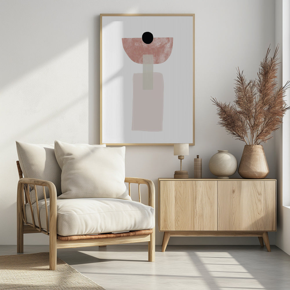 Geometrische Formen in sanften Erdtönen | Poster