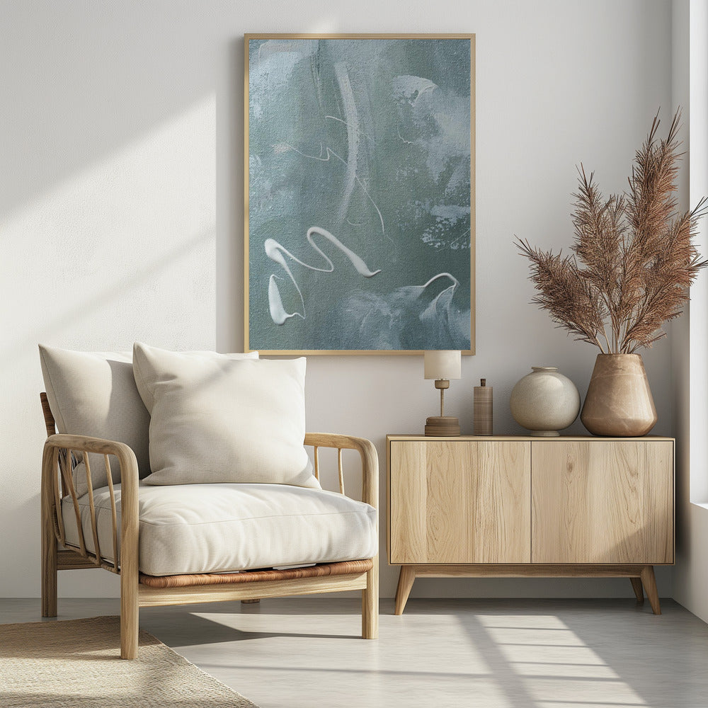 Grünes und weißes Acryl | Poster