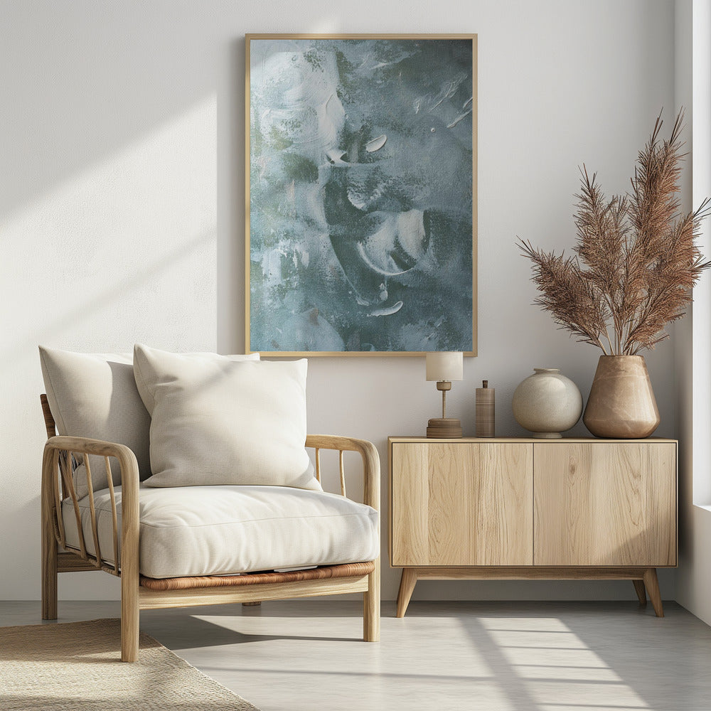 Grünes und weißes Acryl | Poster