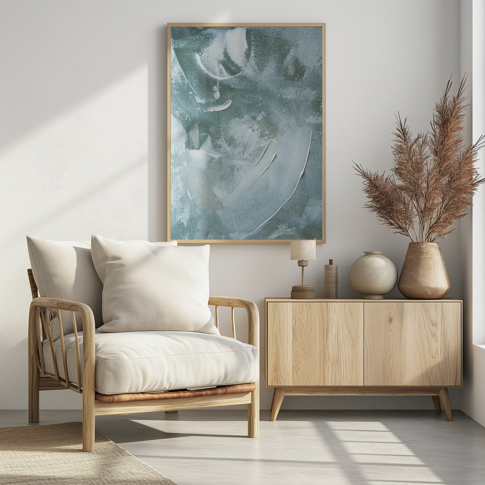 Grünes und weißes Acryl | Poster