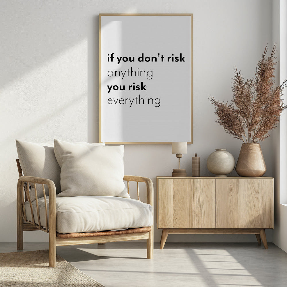 Wer nichts riskiert, riskiert alles | Poster