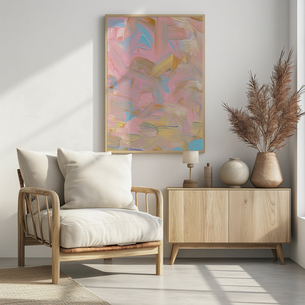 Lebendige Pinselstriche in Pastelltönen | Poster