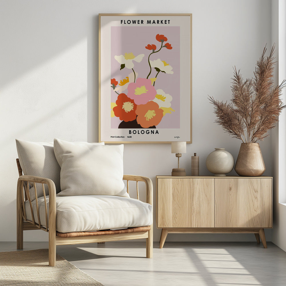 Blumenmarkt. Bologna | Poster