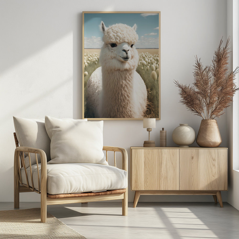 Lama in Blüte | Poster