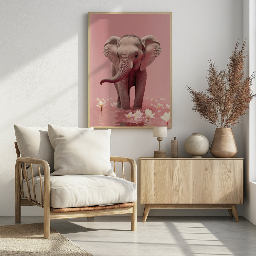 Elefant in Blüten | Poster