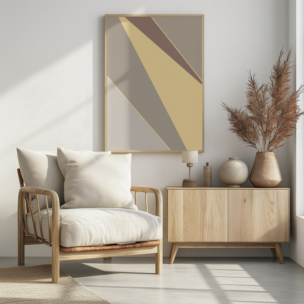 Abstrakte Formen Gelb | Poster