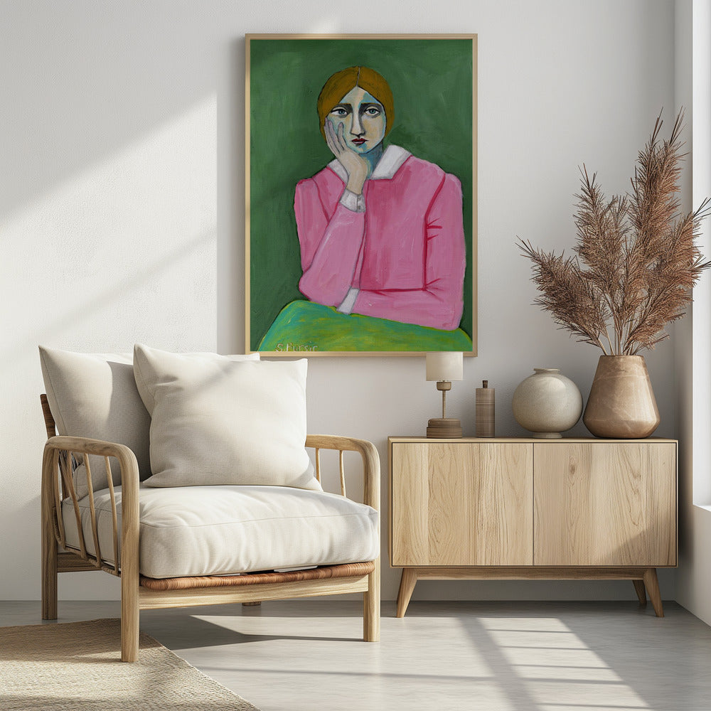 Vintage Dame in Pink | Poster