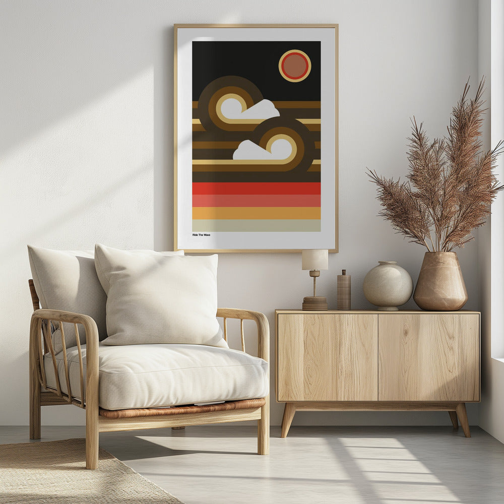 Sonnenuntergang auf der Welle | Poster