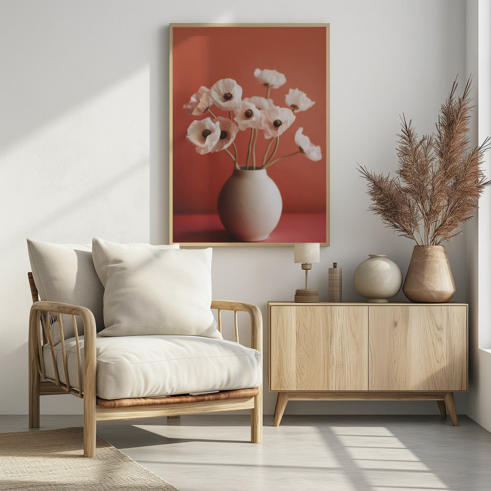 Mohnblumen in Porzellan | Poster