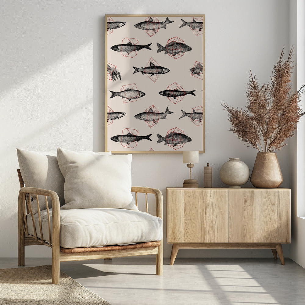 Fische in der Geometrie Nr. 4 | Poster