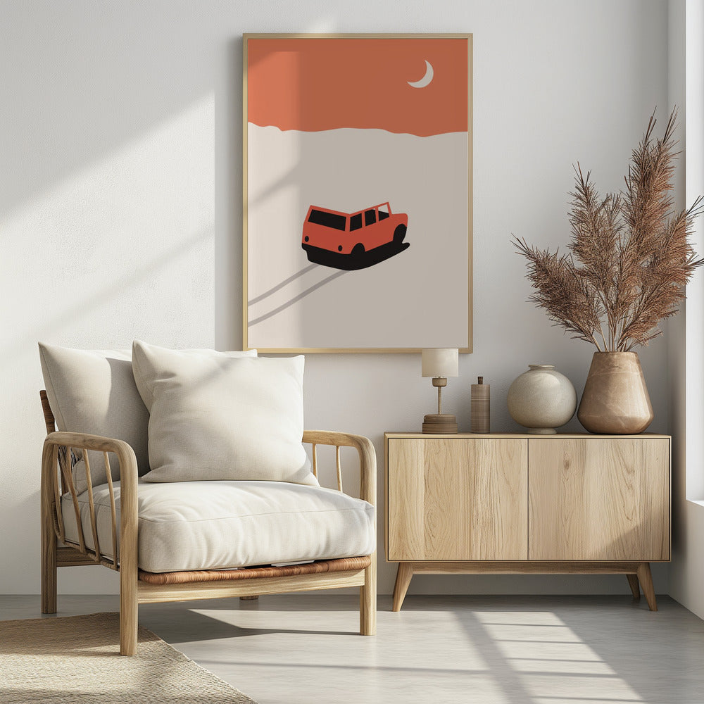 Auto in der Wüste | Poster