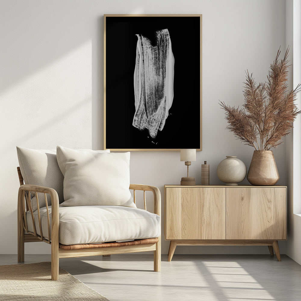 Monochromer Pinselstrich | Poster