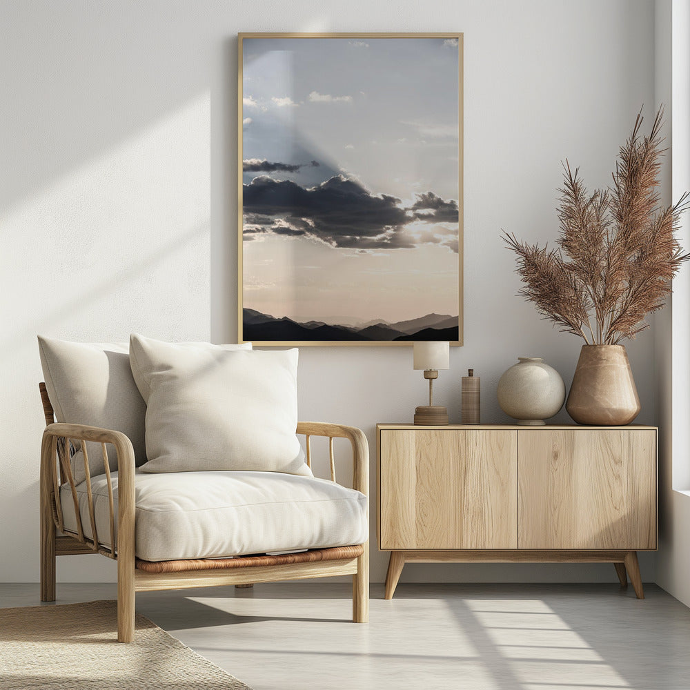 Berglandschaft mit dramatischen Wolken | Poster