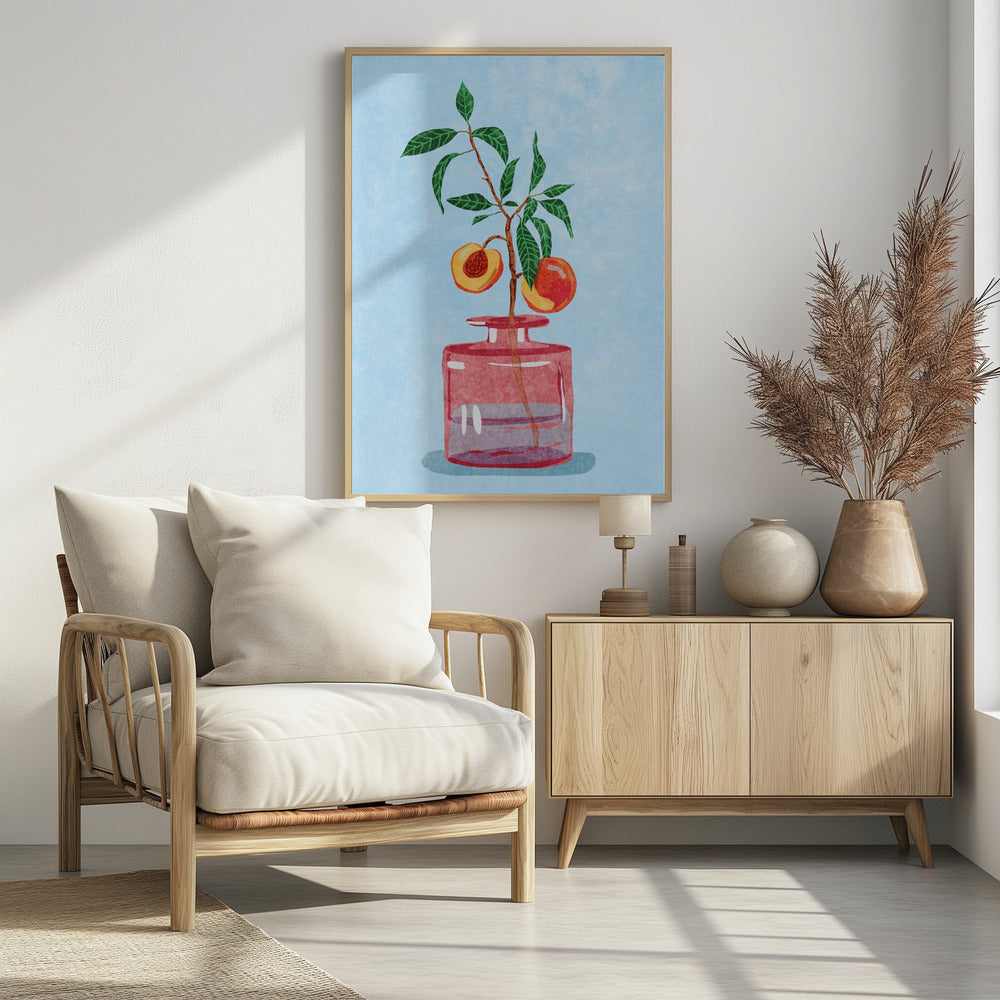 Pfirsichbaum in Vase | Poster