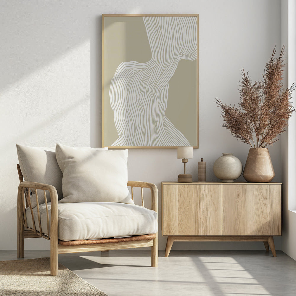 Fließende Linienlandschaft | Poster