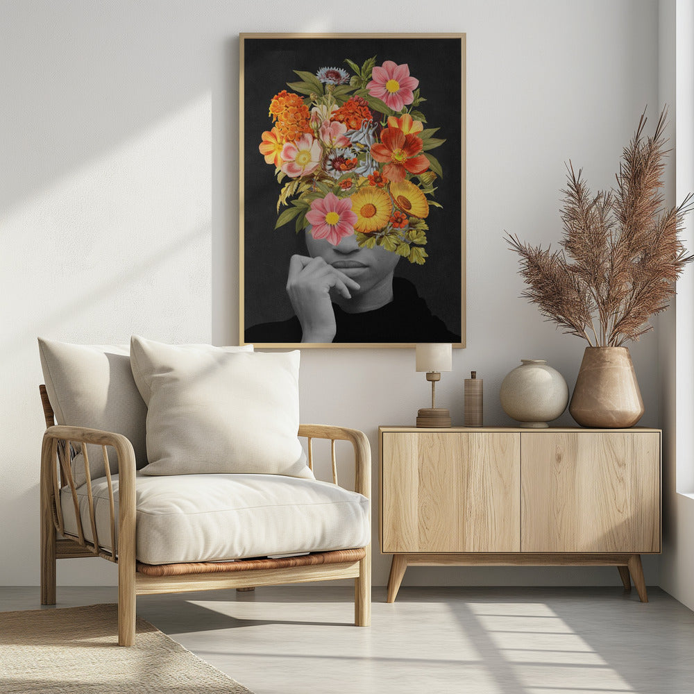 Bunter Vintage-Blumenstrauß | Poster