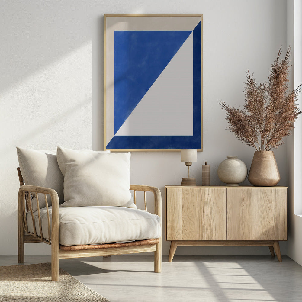 Blaues geometrisches Spiel | Poster