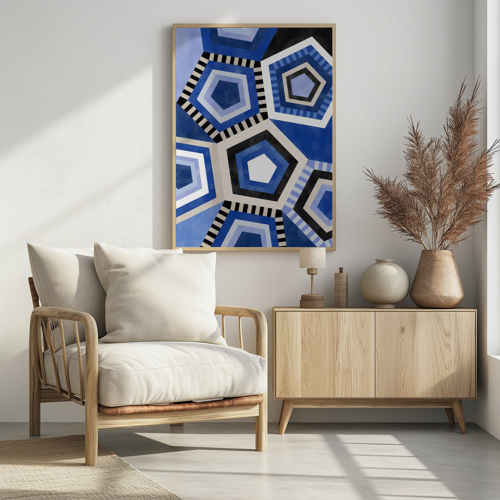 Geometrisches Muster mit sechseckiger Form | Poster