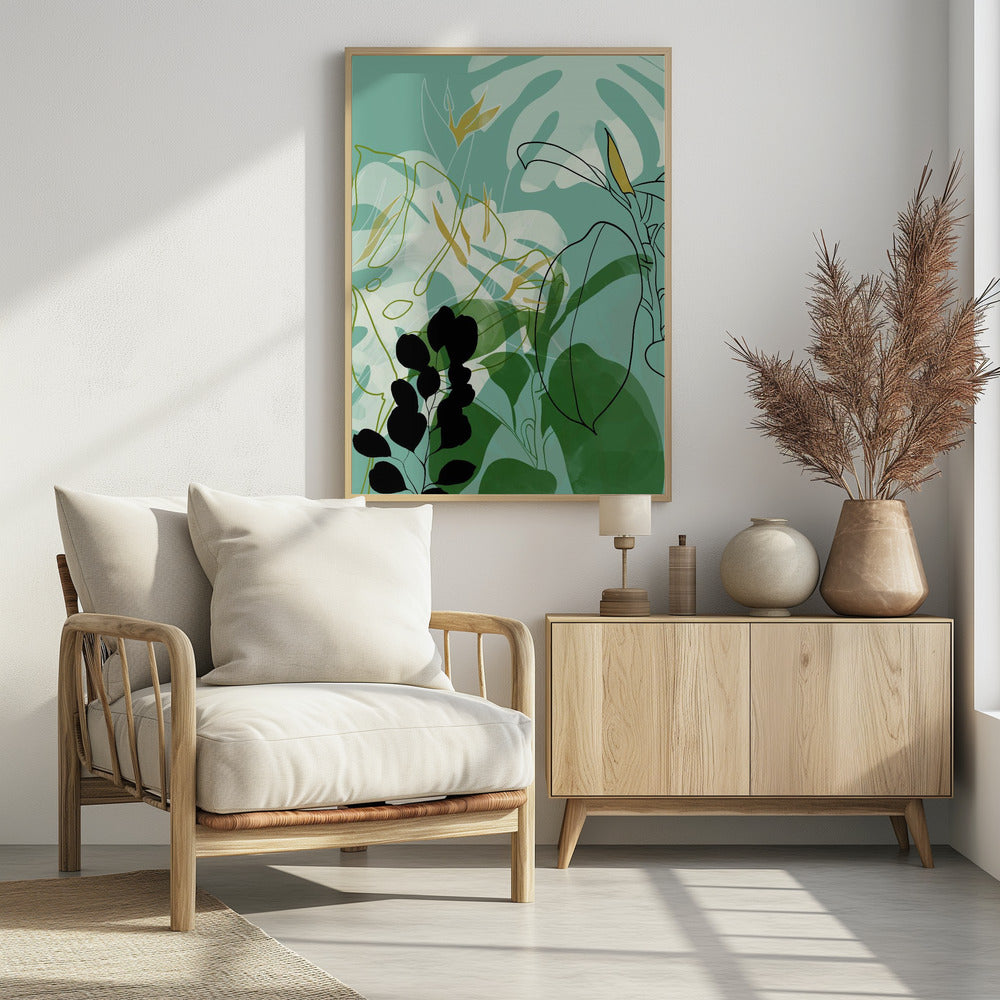 Leaves Line Boho2 | Poster