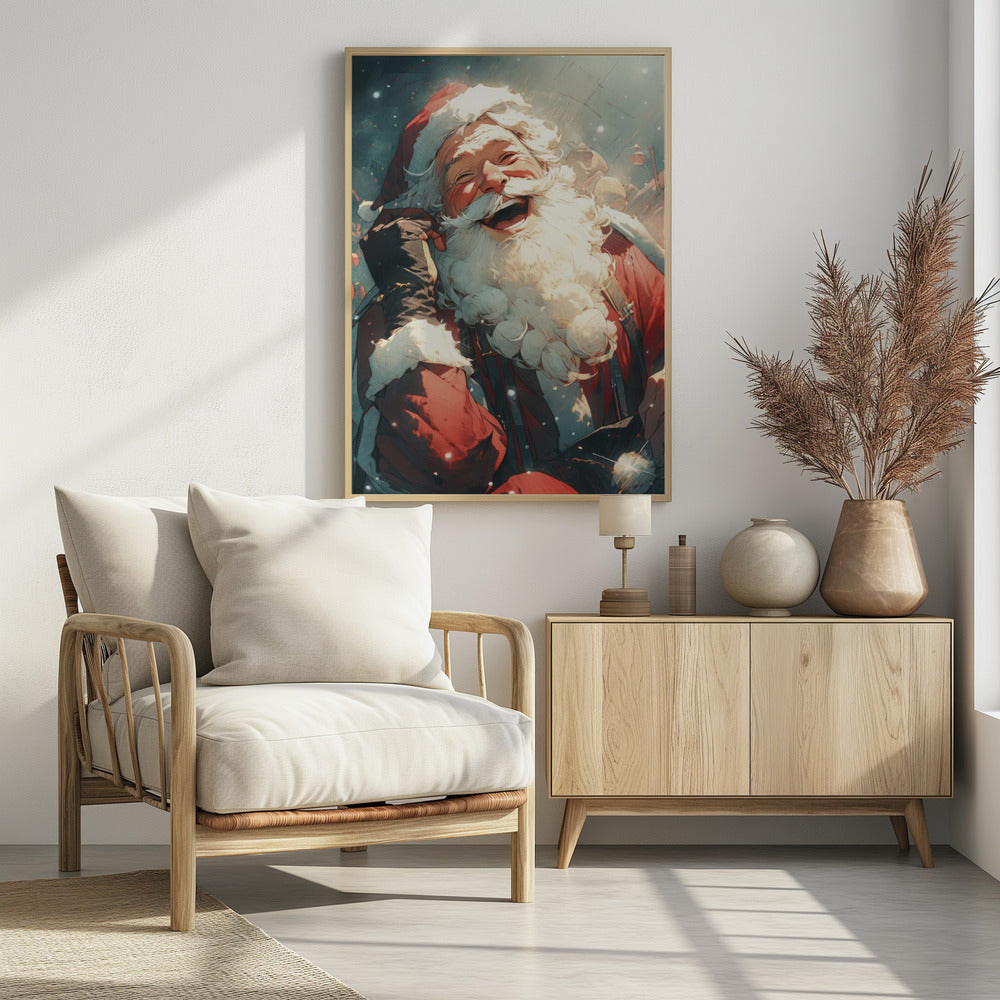 Fröhlicher Weihnachtsmannruf | Poster