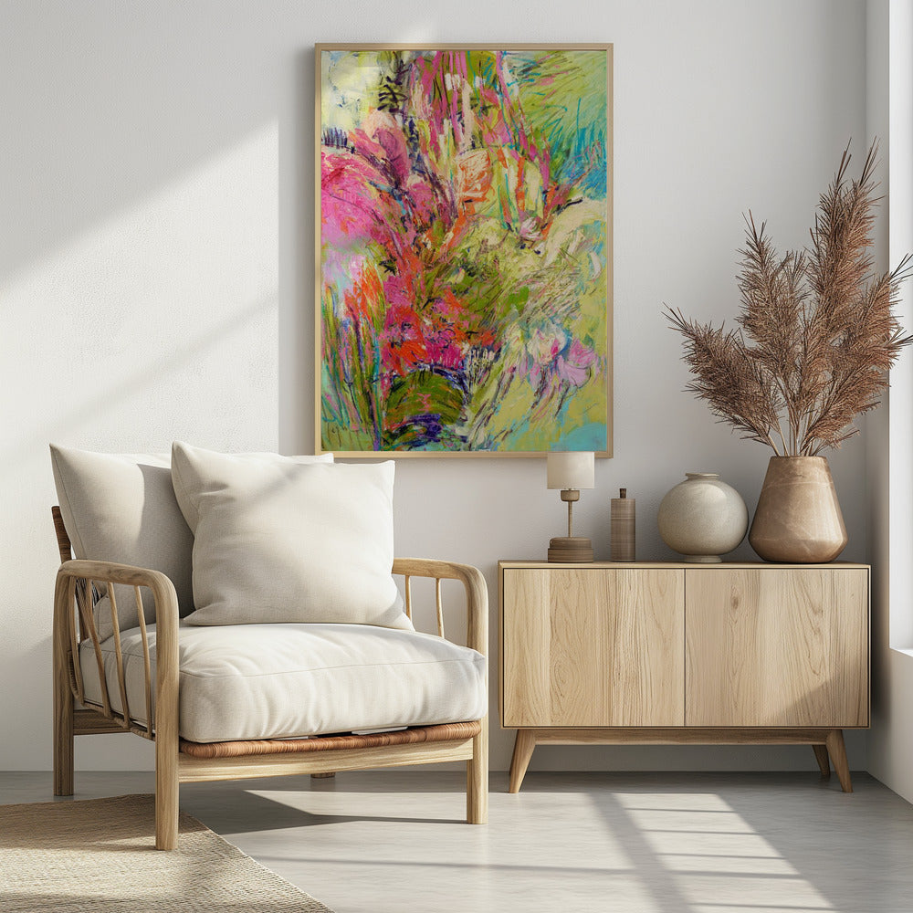 Expressionistisches buntes abstraktes Poster