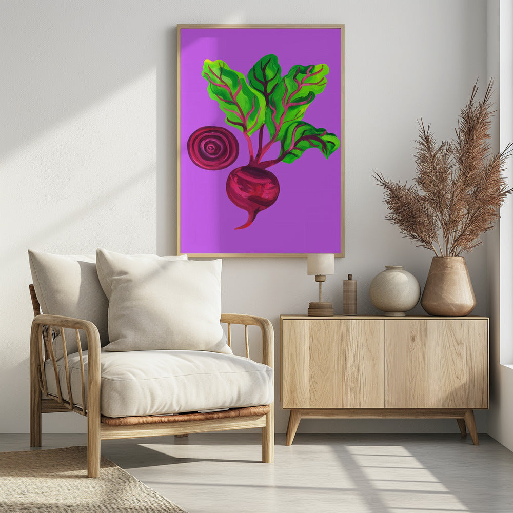 Rote-Bete-Wirbel Lila | Poster