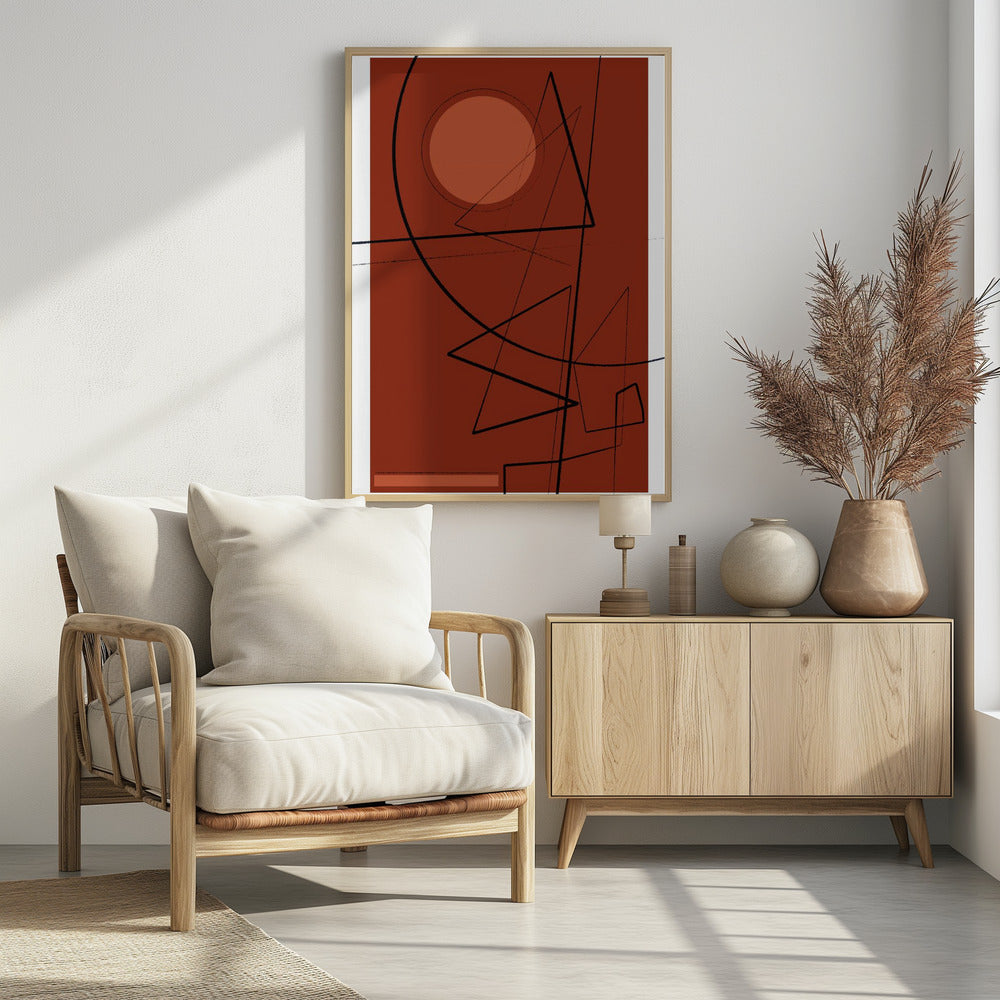 Purpurrote Geometrie | Poster