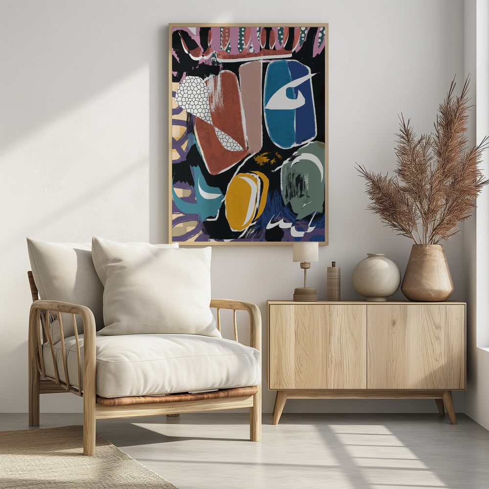 Verspieltes Kieselstein-Abstrakt | Poster