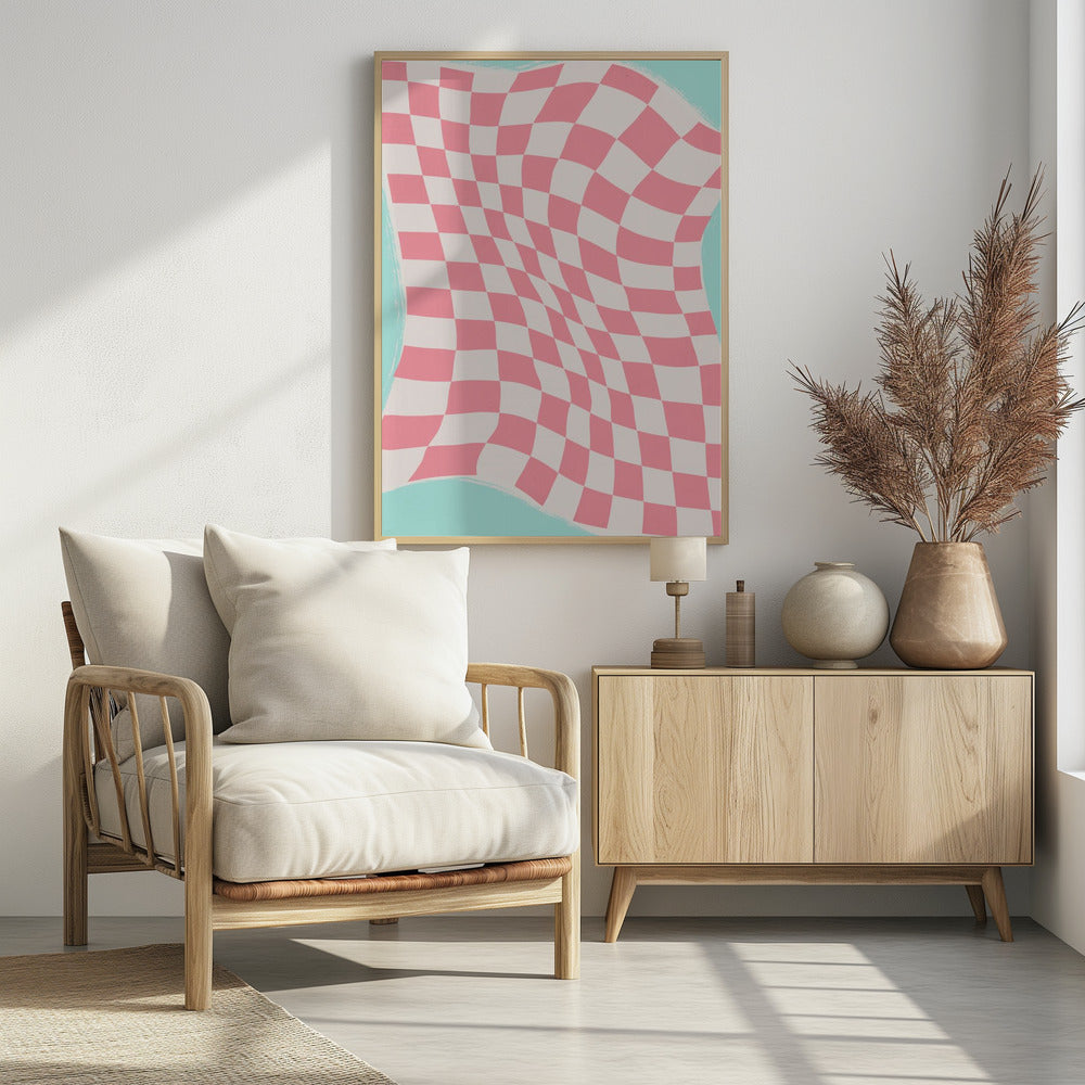 Gewellte karierte Welle | Poster