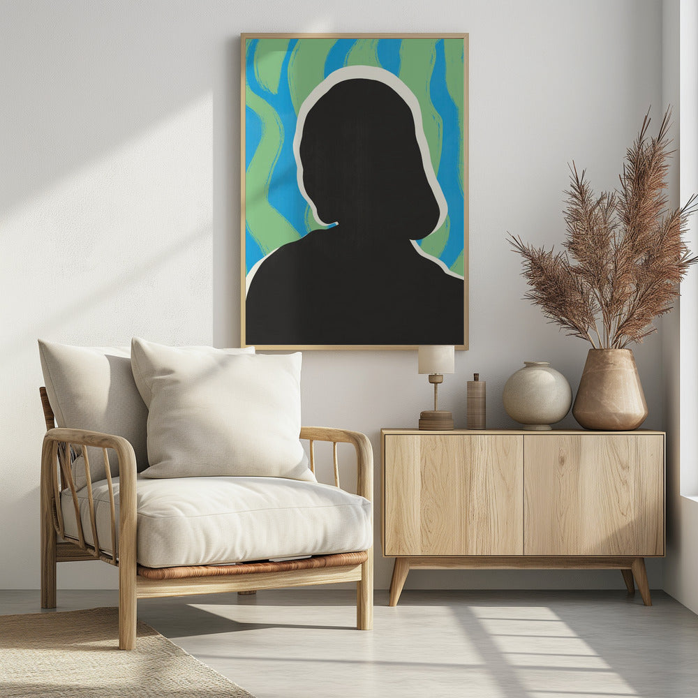 Anonymes Porträt in kühlen Farben | Poster