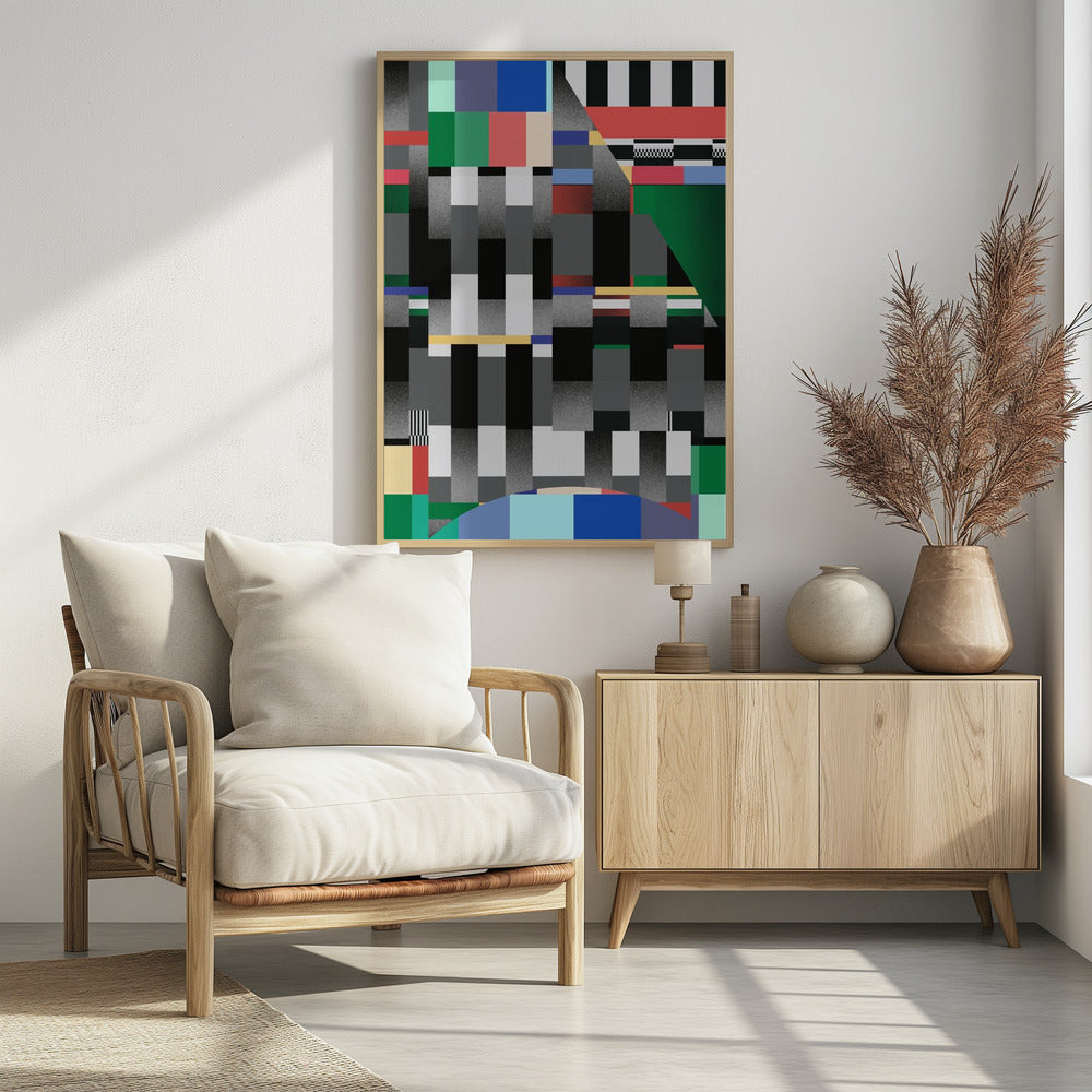 Glitch abstraktes Kunstwerk 01 | Poster