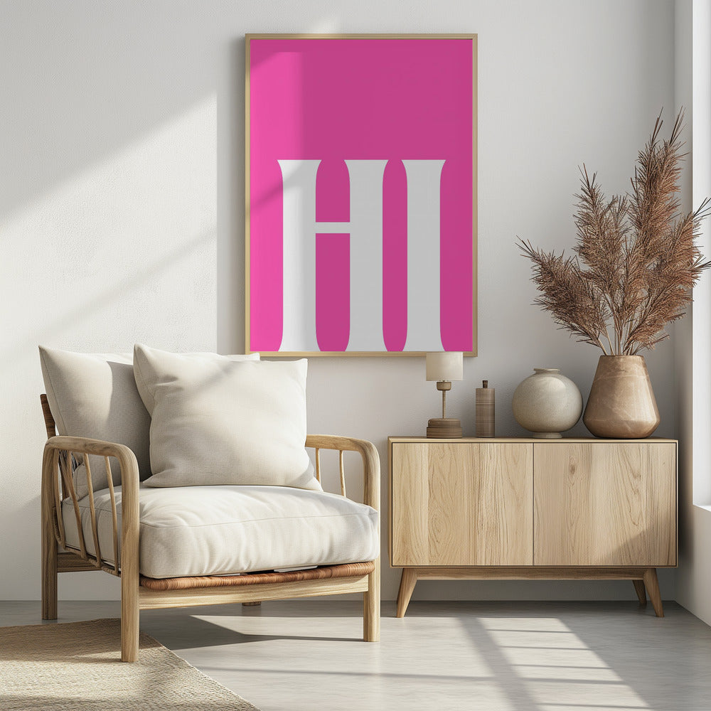 Kräftiger rosa Gruß | Poster