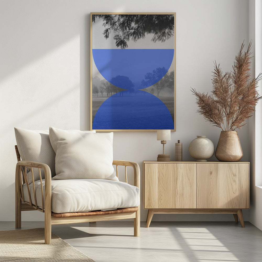 Nebliger blauer Horizont | Poster